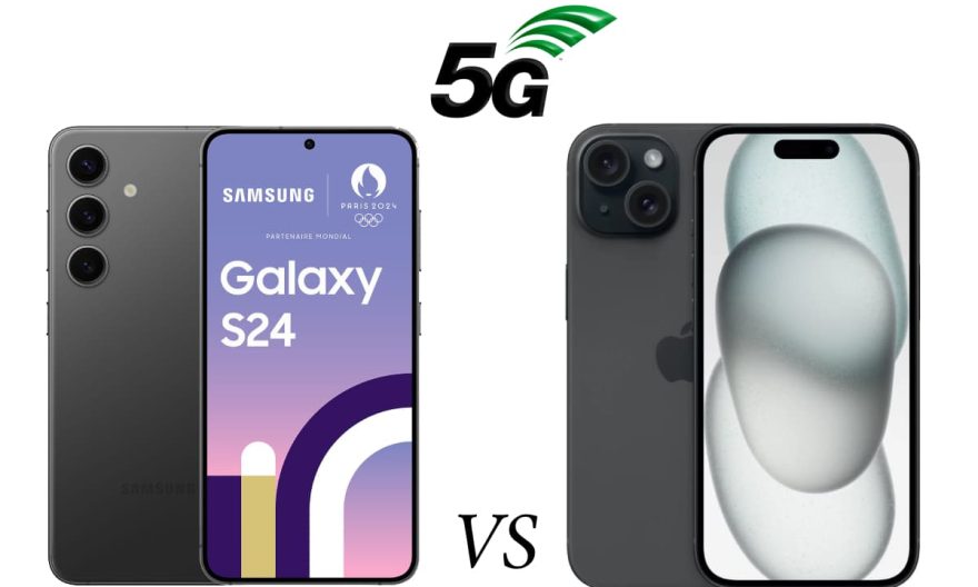 Comparatif 5G entre le Galaxy S24 et l'iPhone 15