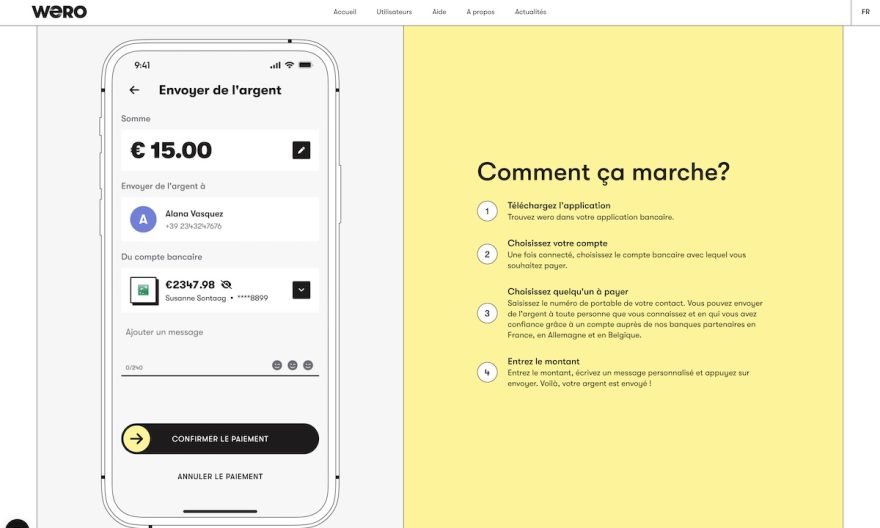 Wero, l'application pour envoyer de l'argent via son mobile