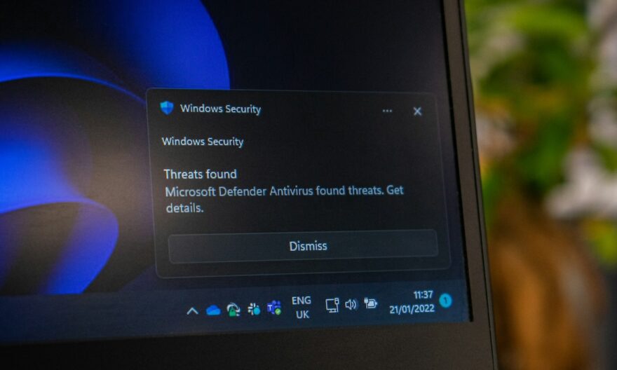 Scan de l'antivirus Microsoft Security Windows Defender