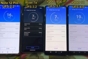 Stockage UFS 3.1 lent après mise à jour Android d'où vient le problème