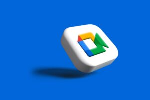 Logo de Google Meet en vue 3D