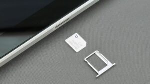 Carte SIM à insérer dans une tablette connectée en 5G